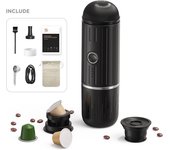 Cafetera eléctrica portátil compatible con cápsulas NS y café molido 19 bares 100 W inalámbrica rojo