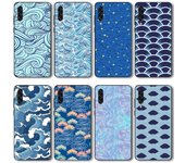 Funda de teléfono con textura floral de estilo japonés para Realme GT 2 9i 8i 7i Pro X50 X2 C35 C21 C20 C11 C3, funda de teléfono negra suave Realme GT NEO 3