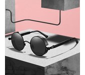 Gafas de sol clásicas Steampunk para hombre y mujer, estilo retro gótico, redondas, estilo punk, para fiesta y conducción.