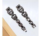 Pulsera Mi Band 8 para mujer, correa de pulsera de Metal delgada y elegante para Xiaomi Mi Band 8, repuesto de correa de reloj inteligente Mi Band 8 plata