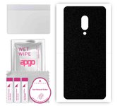 apgo Protective Skin Sticker for the back compatible with Sharp Aquos Zero 2, Wrap Film, Foil, Vinyl - Pattern Matte Black