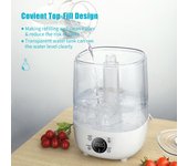 Irishom Humidificadores 4L para Dormitorio Humidificadores de Aire Ultrasónicos Difusor de Aroma con Control Remoto US Plug blanco