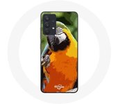 Funda para Samsung Galaxy A13 5G Guacamayos Loro Naranja Verde