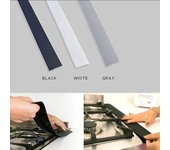 Tira de silicona para juntas de cocina a gas, color negro/blanco, 21 pulgadas, resistente a la grasa y a las manchas.