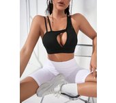 Sujetador deportivo sin mangas para mujer, chaleco para correr y Yoga, camiseta sin mangas para entrenamiento, ropa interior para gimnasio y Fitness S negro