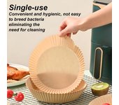 50/100 piezas de papel desechable antiadherente para freidora de aire, papel para hornear redondo, revestimientos de papel para freidora de aire, accesorios de cocina