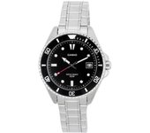 Casio Reloj analógico estándar de acero inoxidable con esfera negra y cuarzo MDV-10D-1A1 para hombre negro