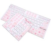 Pegatinas para teclado universales para ordenador de escritorio, teclado mecánico transparente, hermosas teclas en inglés