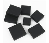1 caja de papel negro para joyería, pulsera, collar, anillo, arete, caja de papel Kraft para regalo de boda, caja de embalaje para accesorios de joyería 1PC