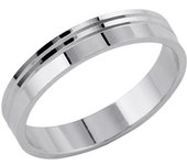 Alliance argent 'Lien d'Amour' argenté (rhodié) - 4 mm 54