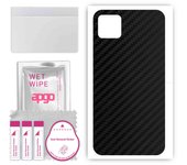 apgo Protective Skin Sticker for the back compatible with WIko Y52, Wrap Film, Foil, Vinyl - Pattern Carbon Black
