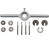 Juego de llaves de macho de roscar en miniatura M1-M1,6, combinación de 10 piezas de placa de macho de roscar manual en miniatura 10PC high-speed steel 6542 tap die set