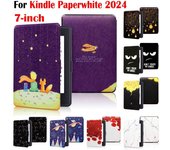 Funda protectora tipo libro con función de encendido y apagado automático para Kindle Paperwhite 2024 de 7 pulgadas y 12.ª generación 18