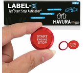 Botón pulsador de inicio y parada LABEL-X en rojo Adecuado para A4 A5 A6 A7 Q3 Q5 etc.