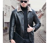 Chaqueta de plumón de pato blanco 90 de cuero genuino engrosado de invierno para hombres Chaqueta de solapa de longitud media para hombres de mediana edad Nueva chaqueta de piel de oveja para hombres 6XL