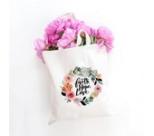 Bolso de hombro de lona para mujeres Bolsa de compras de lona Eco Carta de flor Bolso de mano Bolso de mano Bolsa de libros Reutilizable Comestibles Señoras Bolsas de comprador 24*26cm