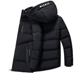 Ropa acolchada Chaqueta con capucha gruesa y cálida para hombre Ropa de invierno Versión coreana Ropa acolchada de algodón Chaqueta acolchada de algodón gruesa para hombre M gris