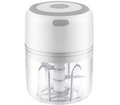 Mini picadora eléctrica de ajo, 100/250/300ml, picadora portátil, recargable por USB, triturador de verduras y jengibre, herramientas de cocina 100ML blanco