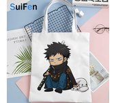 Bolsa de compras Trafalgar Law, bolsa de yute, bolsa de lona para la compra, bolsa de reciclaje, bolsa de mano, bolsa de red, bolsa de mano reutilizable, bolsa de tela 24*26cm