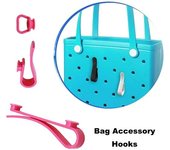 Juego de 3 ganchos para accesorios de bolsos, para viajes, playa y bolsas de Bogg A negro