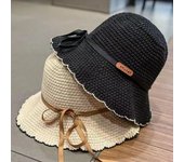 Sombrero de pescador plegable, transpirable, para playa, primavera y verano, para mujeres y niñas. negro