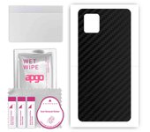 apgo Protective Skin Sticker for the back compatible with Samsung Galaxy Note 10 Lite, Wrap Film, Foil, Vinyl - Pattern Carbon Black