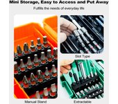 Juego de brocas para taladro de impacto y destornillador para atornillar y taladrar madera, metal y cemento con estuche de almacenamiento