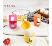 2 piezas de abridor de cáscaras de huevo, herramienta para abrir huevos, cortador de cáscaras de huevo de mano, rompedor y separador de huevos multifuncional para cocinar y acampar naranja/color rosa