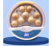 Incubadora inteligente de 9 huevos, Control de temperatura semiautomático, incubadora de granja U.S. plug