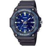 Casio Reloj de cuarzo analógico estándar con correa de resina y esfera azul MW-620H-2AV 100M para hombre azul