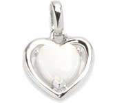 Les Trésors De Lily [R0829] - Pendentif artisanal Argent 'Déesse Opale' blanc argenté (rhodié) - 10x10 mm