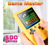 Consola de juegos portátil retro 500 en 1 Consola con pantalla LCD en color de 3  de 8 bits azul