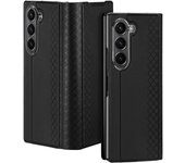 Etui Dux Ducis Brill Skórzane Na Samsung Galaxy Z Fold 6 Z Klapką I Kieszonką Na Kartę - Czarne