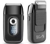 Afeitadora eléctrica recargable 2 en 1 para hombres, cortadora de cabello, máquina cortadora de cabello, afeitadora de barba, máquina cortadora de cabello para hombres, afeitadora recíproca USB negro
