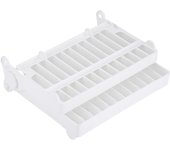 Escurridor de platos plegable para cocina, organizador de cubiertos de plástico, soporte de almacenamiento