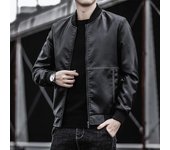 Nueva chaqueta de cuero para hombres, versión coreana, chaqueta bonita ajustada de tendencia, chaqueta de motocicleta para hombres jóvenes XXXXXXL