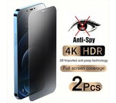 2 protectores de pantalla antiespía de cobertura completa para iPhone 11, 12, 13, 14, 15 Pro Max, 6, 7, 8 Plus, XS, X, XR, vidrio templado, privacidad iphone 11 negro