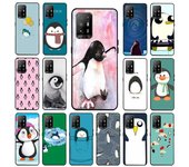 Funda de teléfono con dibujo de pingüino bebé para OPPO A74 A94 5G A3S A5S A9 A12 A15 A15S A52 A53 A53S A72 A73 2020 A91 5G OPPO A3S