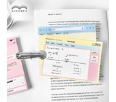 80 piezas de lindo bloc de notas coreano, material de papel, bloc de notas, suministros de papelería, accesorios de oficina para escritorio, diario, bloc de notas, álbum de recortes A4