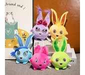 Muñeco de conejito de Pascua de dibujos animados, juguete de peluche, muñeco de conejito, muñeco de confort para niños 20cm（0.1kg） color rosa