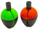 Flotadores para truchas, pesca de carpas, tiro largo, flotador de posicionamiento ovalado green