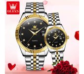 Reloj de cuarzo marca OLEVS 520, reloj para amantes del Día de San Valentín, reloj de moda resistente al agua para hombres, reloj para hombres
