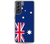 Coque Téléphone - Samsung - Galaxy S21 Plus - Drapeau Australien - Souple - Multicolore
