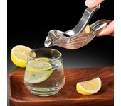 Exprimidor manual de limón de acero inoxidable, exprimidor portátil de frutas cítricas, utensilio de cocina. plata