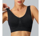 Sujetador deportivo de gran tamaño para mujer, sujetador deportivo de doble capa, ropa interior deportiva para correr, yoga S nude
