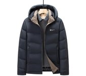 Chaqueta de plumón para hombre, otoño e invierno, nueva chaqueta de plumón de pato blanco de 90 pulgadas con capucha, chaqueta de plumón informal cálida para hombre M