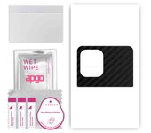 apgo Protective Skin Sticker for the back compatible with Oppo Find X3 Pro Lensman, Wrap Film, Foil, Vinyl - Pattern Carbon Black