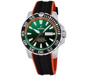 Festina The Originals Reloj de buceo de cuarzo con esfera verde y correa de caucho F20662-2 200M para hombre verde