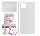 apgo Protective Skin Sticker for the back compatible with WIko Y52, Wrap Film, Foil, Vinyl - Pattern Transparent Carbon