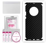 apgo Protective Skin Sticker for the back+sides compatible with Huawei Mate 40 Pro, Full Wrap Film, Foil, Vinyl - Pattern Carbon Black